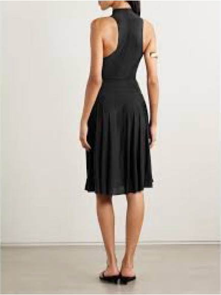 Nwt Rare Skims Milky Sheer High Neck Midi In Obsidian